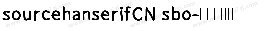 sourcehanserifCN sbo字体转换